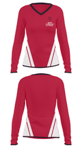 Marion Franklin lady Red Devils 63325407 Women's Long Sleeve V-neck Shirt - 25