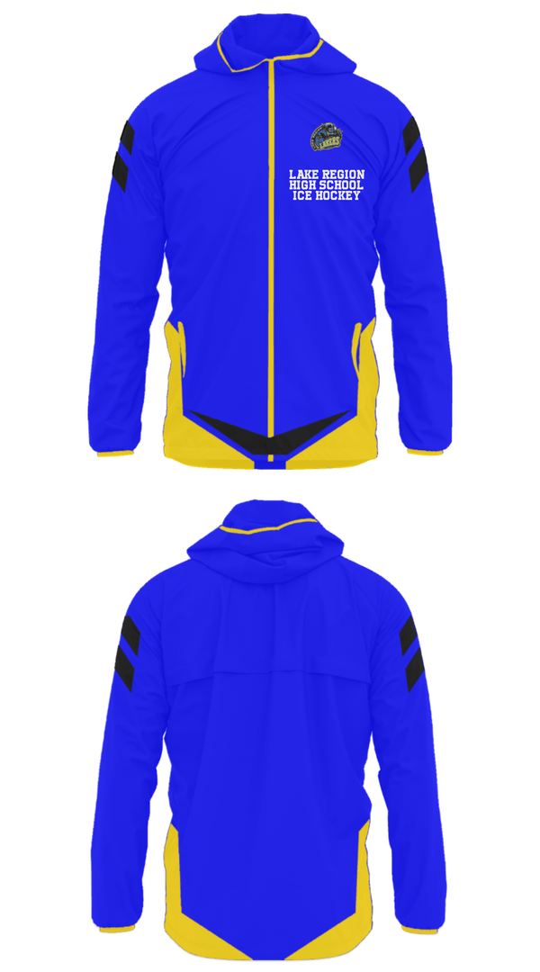 Windbreaker, Lake Region High School Ice Hockey, Ice Hockey, Teamtime, Team time, sublimation, custom sports apparel, team uniforms, spirit wear, spiritwear, sports uniforms, custom shirts, team store, custom team store, fundraiser sports, apparel fundraiser