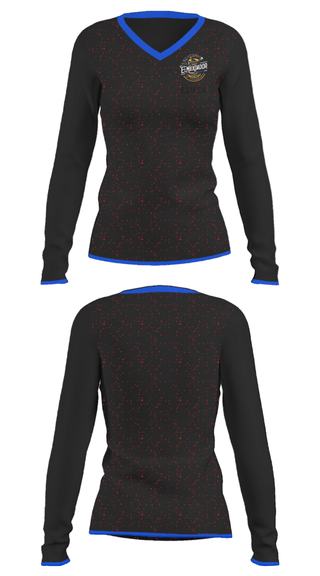 Women's Long Sleeve Vneck Shirt, Kqmen, , Teamtime, Team time, sublimation, custom sports apparel, team uniforms, spirit wear, spiritwear, sports uniforms, custom shirts, team store, custom team store, fundraiser sports, apparel fundraiser