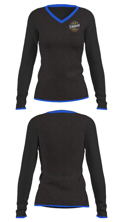 Kqmen 86401699 Women's Long Sleeve V-neck Shirt - 31