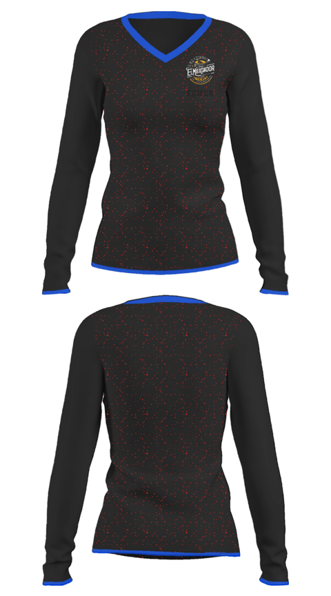 Women's Long Sleeve Vneck Shirt, Kqmen, , Teamtime, Team time, sublimation, custom sports apparel, team uniforms, spirit wear, spiritwear, sports uniforms, custom shirts, team store, custom team store, fundraiser sports, apparel fundraiser