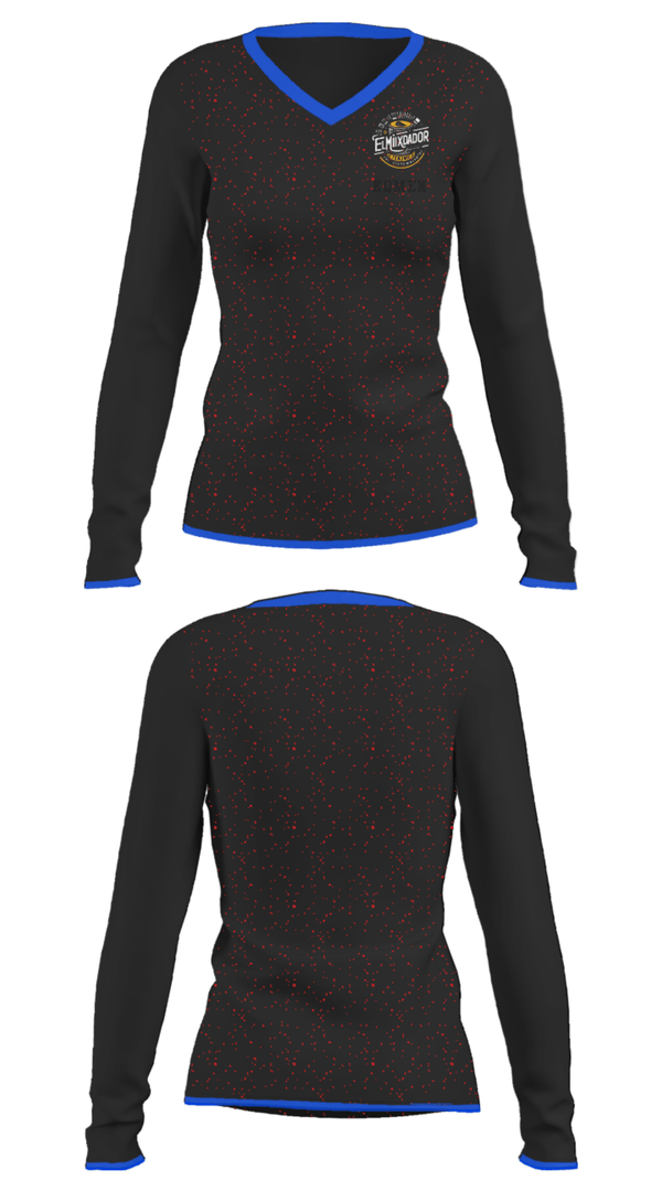 Women's Long Sleeve Vneck Shirt, Kqmen, , Teamtime, Team time, sublimation, custom sports apparel, team uniforms, spirit wear, spiritwear, sports uniforms, custom shirts, team store, custom team store, fundraiser sports, apparel fundraiser