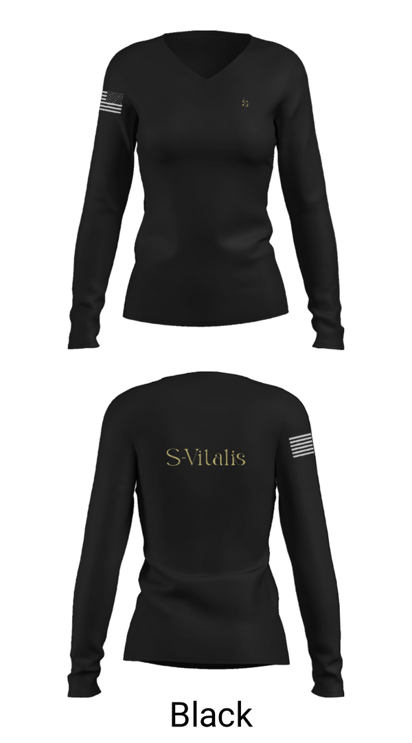 Women's Long Sleeve Vneck Shirt, S-VitalisS-Vitalis, , Teamtime, Team time, sublimation, custom sports apparel, team uniforms, spirit wear, spiritwear, sports uniforms, custom shirts, team store, custom team store, fundraiser sports, apparel fundraiser
