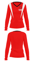 Hillsboro High School Bowling 29147919 Women's Long Sleeve V-neck Shirt - 29