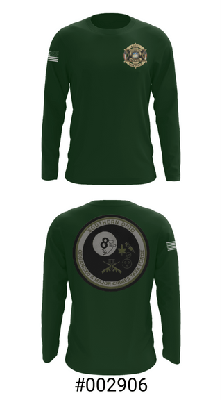 Long Sleeve Performance Shirt, Southern Ohio Organized and Major Crimes Task Force, Police, Teamtime, Team time, sublimation, custom sports apparel, team uniforms, spirit wear, spiritwear, sports uniforms, custom shirts, team store, custom team store, fundraiser sports, apparel fundraiser