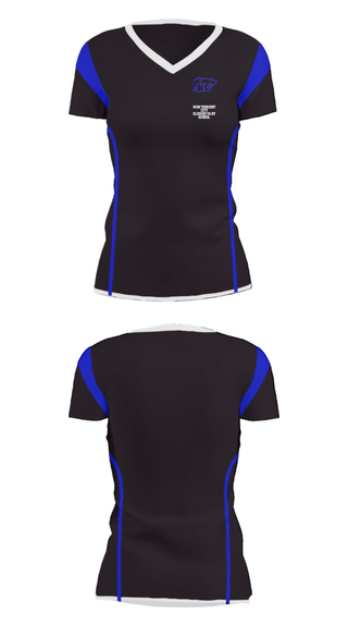 Women's Short Sleeve Vneck Shirt, Montgomery City Elementary School, Spirit Store, Teamtime, Team time, sublimation, custom sports apparel, team uniforms, spirit wear, spiritwear, sports uniforms, custom shirts, team store, custom team store, fundraiser sports, apparel fundraiser