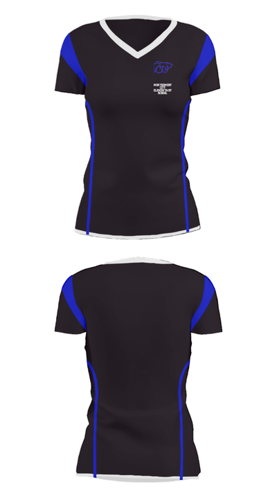 Montgomery City Elementary School 52658287 Women's Short Sleeve V-neck Shirt - 29