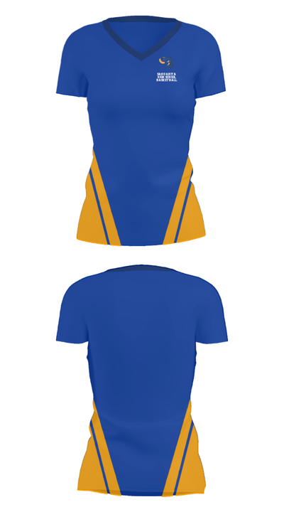 Sahuarita High School Basketball 28858390 Women's Short Sleeve V-neck Shirt - 33