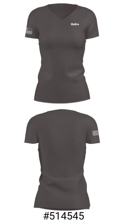 Oaks 40669171 Women's Short Sleeve V-neck Shirt - 21