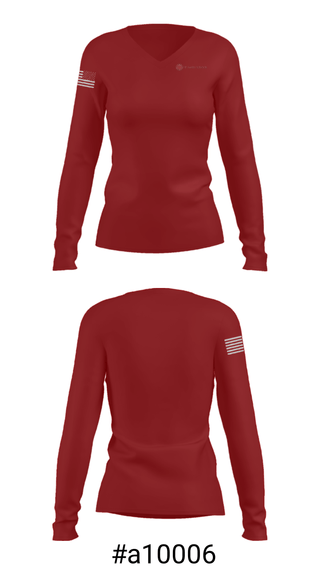 Women's Long Sleeve Vneck Shirt, St Mary's School, Spirit Store, Teamtime, Team time, sublimation, custom sports apparel, team uniforms, spirit wear, spiritwear, sports uniforms, custom shirts, team store, custom team store, fundraiser sports, apparel fundraiser
