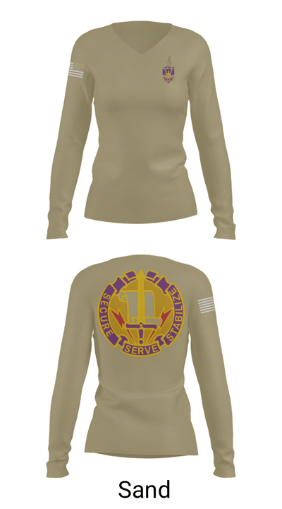 405th Civil Affairs Battalion 83178840 Women's Long Sleeve V-neck Shirt - 47