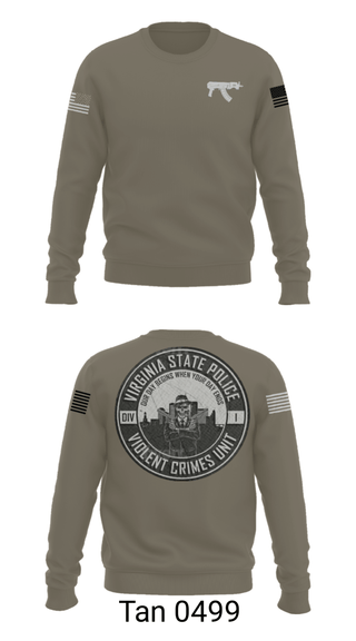 Crew Neck Sweatshirt, Violent Crimes Unit, Police, Teamtime, Team time, sublimation, custom sports apparel, team uniforms, spirit wear, spiritwear, sports uniforms, custom shirts, team store, custom team store, fundraiser sports, apparel fundraiser