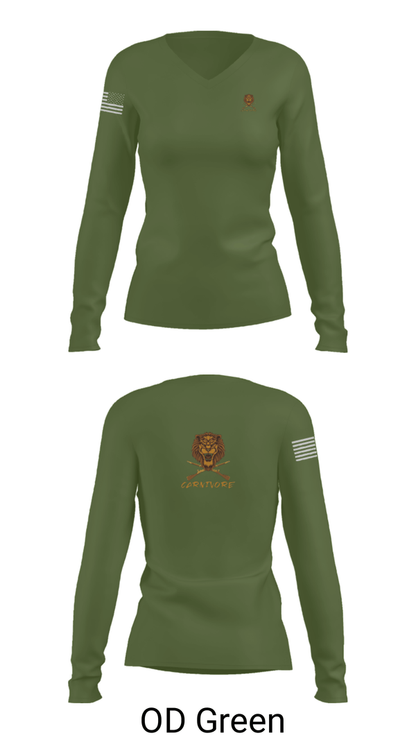 Women's Long Sleeve Vneck Shirt, 1-9 cav, Army, Teamtime, Team time, sublimation, custom sports apparel, team uniforms, spirit wear, spiritwear, sports uniforms, custom shirts, team store, custom team store, fundraiser sports, apparel fundraiser