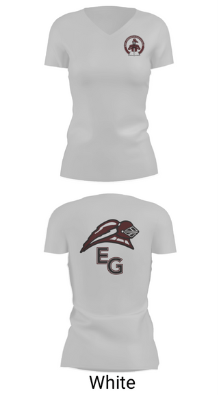 Women's Short Sleeve Vneck Shirt, East Greenwich High School Ice Hockey, Ice Hockey, Teamtime, Team time, sublimation, custom sports apparel, team uniforms, spirit wear, spiritwear, sports uniforms, custom shirts, team store, custom team store, fundraiser sports, apparel fundraiser