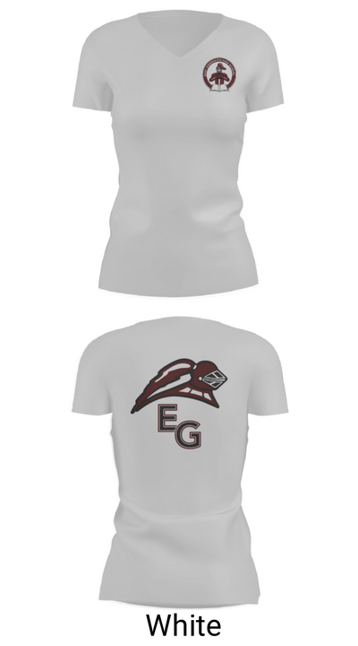 East Greenwich High School Ice Hockey 57137808 Women's Short Sleeve V-neck Shirt - 7