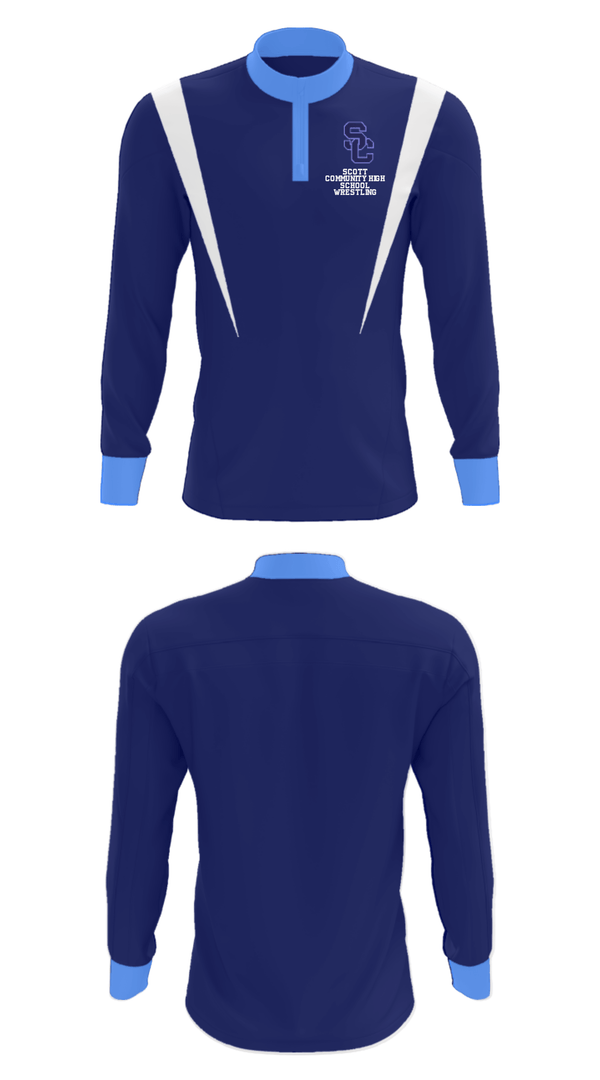 Quarter Zip Jacket, Scott Community High School Wrestling, Wrestling, Teamtime, Team time, sublimation, custom sports apparel, team uniforms, spirit wear, spiritwear, sports uniforms, custom shirts, team store, custom team store, fundraiser sports, apparel fundraiser