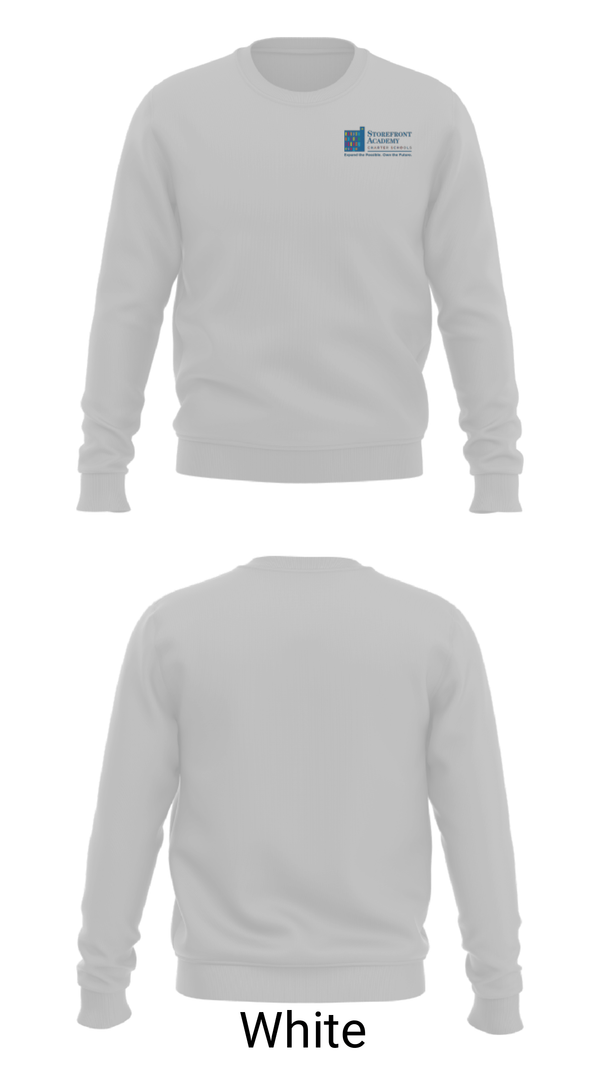 Crew Neck Sweatshirt, Storefront Academy Harlem Charter School, Spirit Store, Teamtime, Team time, sublimation, custom sports apparel, team uniforms, spirit wear, spiritwear, sports uniforms, custom shirts, team store, custom team store, fundraiser sports, apparel fundraiser