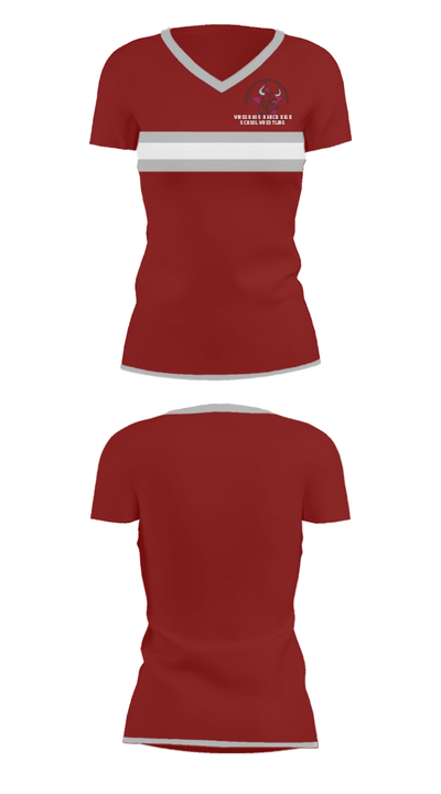 Wiregrass Ranch High School Wrestling 33106553 Women's Short Sleeve V-neck Shirt - 29