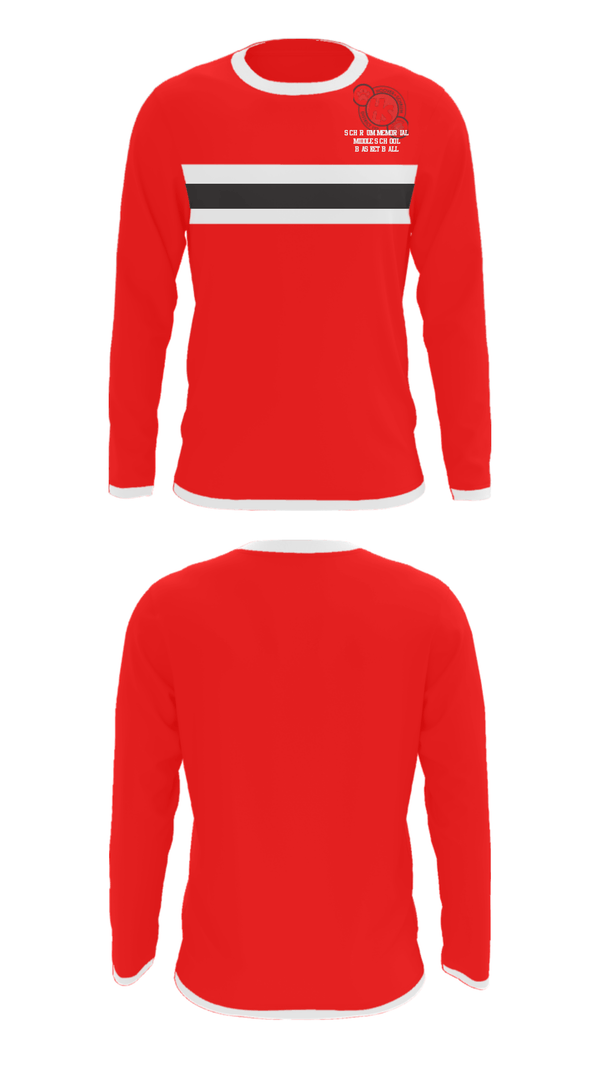 Long Sleeve Performance Shirt, Schrum Memorial Middle School Basketball, Men's Basketball, Teamtime, Team time, sublimation, custom sports apparel, team uniforms, spirit wear, spiritwear, sports uniforms, custom shirts, team store, custom team store, fundraiser sports, apparel fundraiser