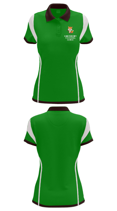 Women's Short Sleeve Performance Polo, Hamilton County Preschool Center, , Teamtime, Team time, sublimation, custom sports apparel, team uniforms, spirit wear, spiritwear, sports uniforms, custom shirts, team store, custom team store, fundraiser sports, apparel fundraiser