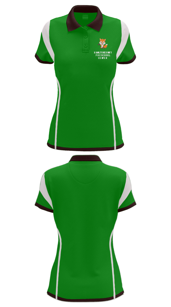 Women's Short Sleeve Performance Polo, Hamilton County Preschool Center, , Teamtime, Team time, sublimation, custom sports apparel, team uniforms, spirit wear, spiritwear, sports uniforms, custom shirts, team store, custom team store, fundraiser sports, apparel fundraiser