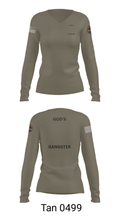 GOD'S GANGSTER 5799202 Women's Long Sleeve V-neck Shirt - 39
