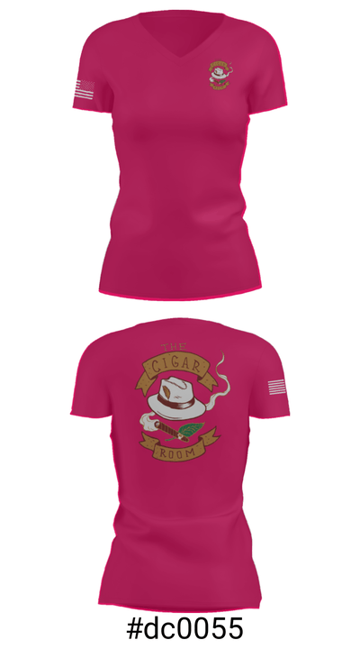 The Cigar Room 61643183 Women's Short Sleeve V-neck Shirt - 21