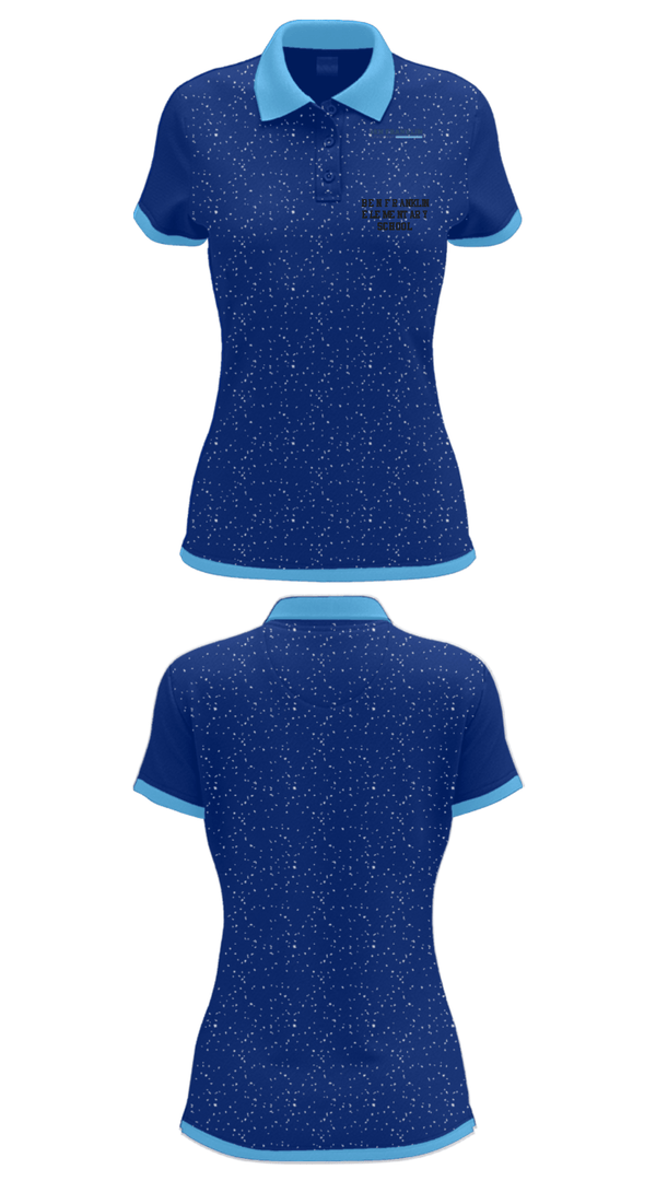 Women's Short Sleeve Performance Polo, Ben Franklin Elementary School, Spirit Store, Teamtime, Team time, sublimation, custom sports apparel, team uniforms, spirit wear, spiritwear, sports uniforms, custom shirts, team store, custom team store, fundraiser sports, apparel fundraiser