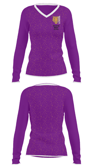 Women's Long Sleeve Vneck Shirt, Southside Middle School, Spirit Store, Teamtime, Team time, sublimation, custom sports apparel, team uniforms, spirit wear, spiritwear, sports uniforms, custom shirts, team store, custom team store, fundraiser sports, apparel fundraiser