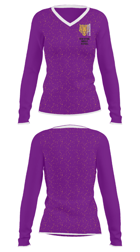 Women's Long Sleeve Vneck Shirt, Southside Middle School, Spirit Store, Teamtime, Team time, sublimation, custom sports apparel, team uniforms, spirit wear, spiritwear, sports uniforms, custom shirts, team store, custom team store, fundraiser sports, apparel fundraiser
