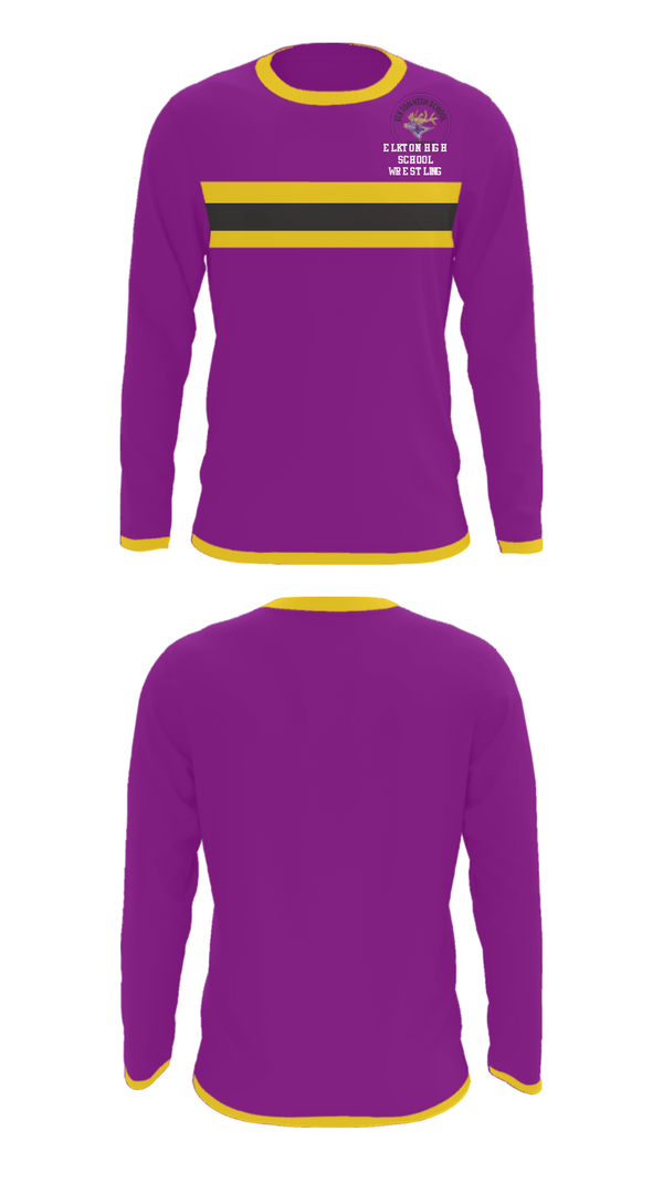 Long Sleeve Performance Shirt, Elkton High School Wrestling, Wrestling, Teamtime, Team time, sublimation, custom sports apparel, team uniforms, spirit wear, spiritwear, sports uniforms, custom shirts, team store, custom team store, fundraiser sports, apparel fundraiser
