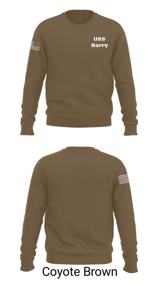 Crew Neck Sweatshirt, USS Barry, Navy, Teamtime, Team time, sublimation, custom sports apparel, team uniforms, spirit wear, spiritwear, sports uniforms, custom shirts, team store, custom team store, fundraiser sports, apparel fundraiser