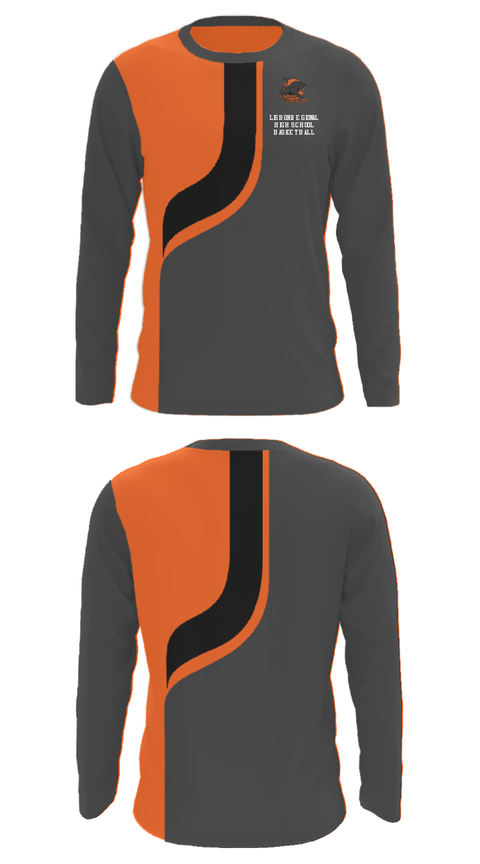 Long Sleeve Performance Shirt, Lisbon Regional High School Basketball, Men's Basketball, Teamtime, Team time, sublimation, custom sports apparel, team uniforms, spirit wear, spiritwear, sports uniforms, custom shirts, team store, custom team store, fundraiser sports, apparel fundraiser