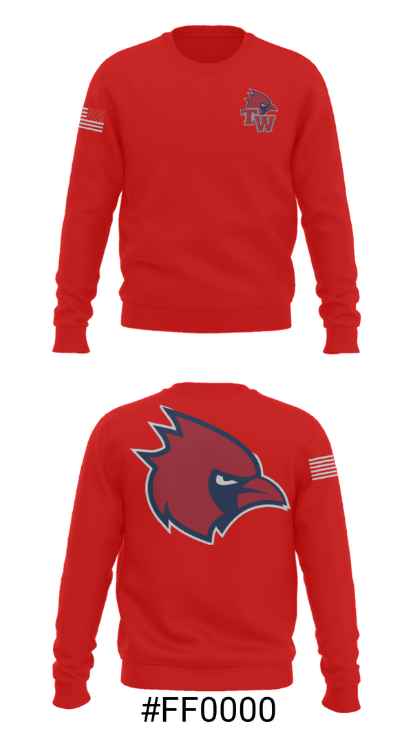 Crew Neck Sweatshirt, Thomas Worthington High School Basketball, Women's Basketball, Teamtime, Team time, sublimation, custom sports apparel, team uniforms, spirit wear, spiritwear, sports uniforms, custom shirts, team store, custom team store, fundraiser sports, apparel fundraiser