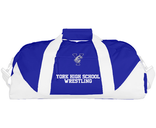 Duffle Bag, York High School Wrestling, Wrestling, Teamtime, Team time, sublimation, custom sports apparel, team uniforms, spirit wear, spiritwear, sports uniforms, custom shirts, team store, custom team store, fundraiser sports, apparel fundraiser