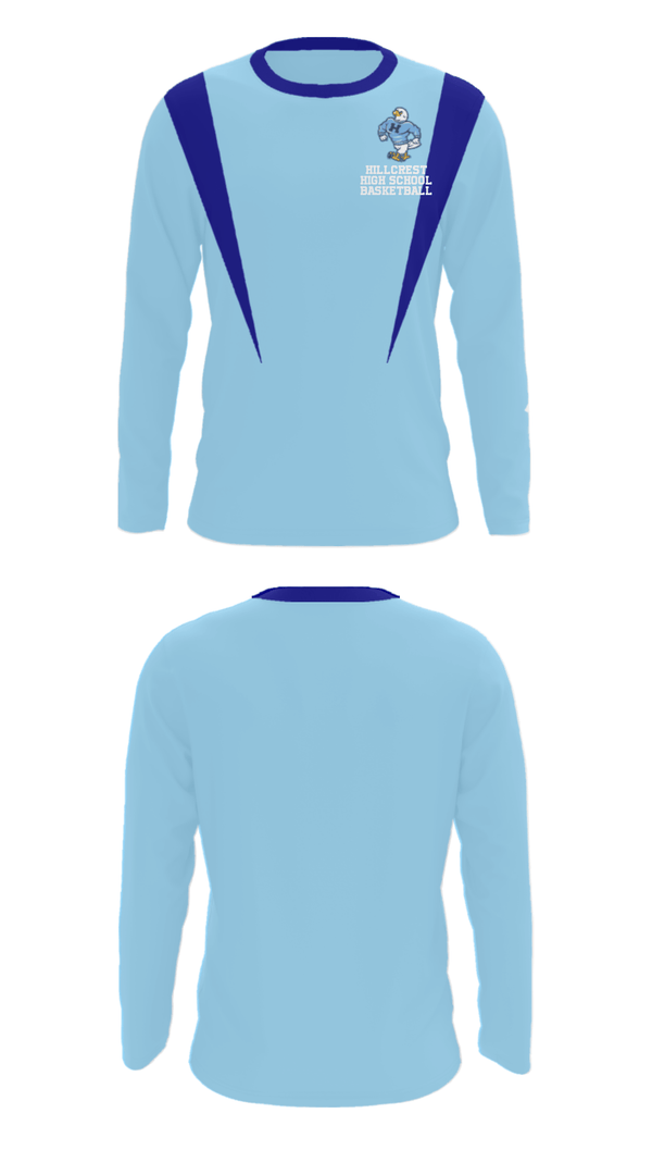 Long Sleeve Performance Shirt, Hillcrest High School Basketball, Men's Basketball, Teamtime, Team time, sublimation, custom sports apparel, team uniforms, spirit wear, spiritwear, sports uniforms, custom shirts, team store, custom team store, fundraiser sports, apparel fundraiser