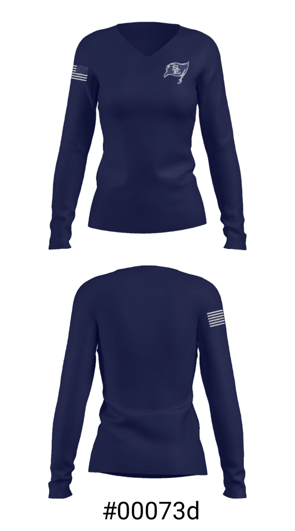 Women's Long Sleeve Vneck Shirt, Saint Edward's High School Basketball, Men's Basketball, Teamtime, Team time, sublimation, custom sports apparel, team uniforms, spirit wear, spiritwear, sports uniforms, custom shirts, team store, custom team store, fundraiser sports, apparel fundraiser