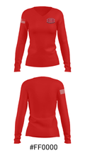 Crosby Middle School Basketball 9713805 Women's Long Sleeve V-neck Shirt - 20