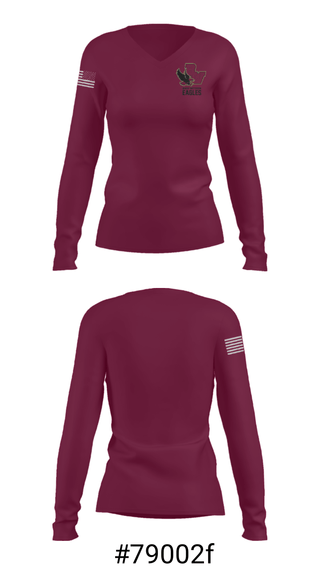 Women's Long Sleeve Vneck Shirt, Bishop Watterson High School Basketball, Women's Basketball, Teamtime, Team time, sublimation, custom sports apparel, team uniforms, spirit wear, spiritwear, sports uniforms, custom shirts, team store, custom team store, fundraiser sports, apparel fundraiser