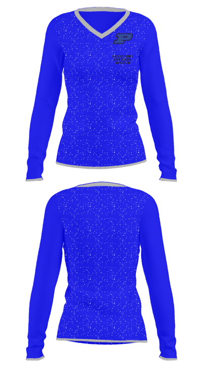 Pierce County High School Wrestling 31910211 Women's Long Sleeve V-neck Shirt - 34