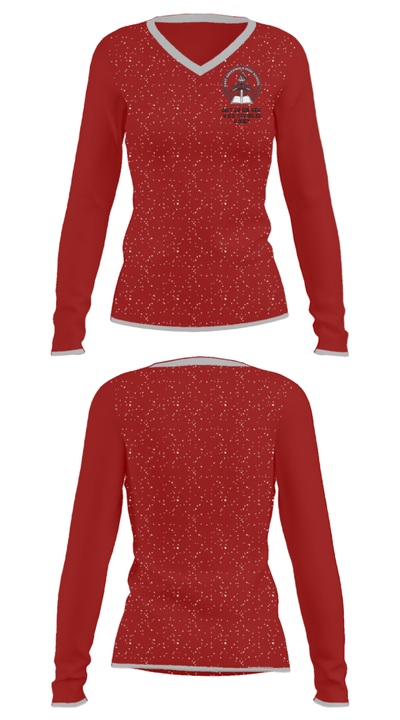 East Greenwich High School Ice Hockey 57137808 Women's Long Sleeve V-neck Shirt - 34
