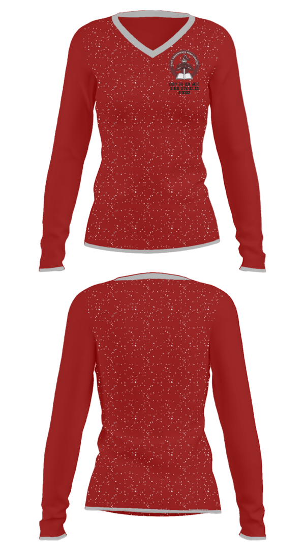 Women's Long Sleeve Vneck Shirt, East Greenwich High School Ice Hockey, Ice Hockey, Teamtime, Team time, sublimation, custom sports apparel, team uniforms, spirit wear, spiritwear, sports uniforms, custom shirts, team store, custom team store, fundraiser sports, apparel fundraiser