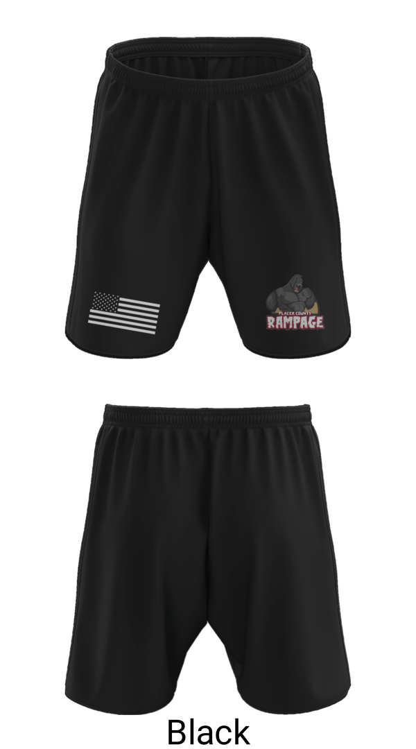 Athletic Shorts With Pockets, Placer County Rampage, Football, Teamtime, Team time, sublimation, custom sports apparel, team uniforms, spirit wear, spiritwear, sports uniforms, custom shirts, team store, custom team store, fundraiser sports, apparel fundraiser
