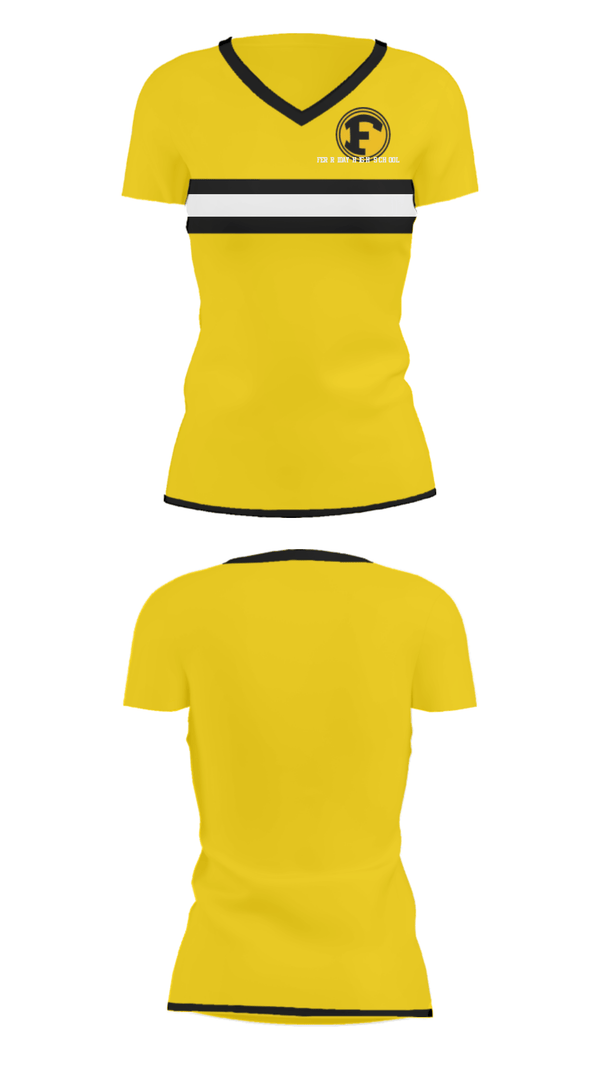 Women's Short Sleeve Vneck Shirt, Ferriday High School, Spirit Store, Teamtime, Team time, sublimation, custom sports apparel, team uniforms, spirit wear, spiritwear, sports uniforms, custom shirts, team store, custom team store, fundraiser sports, apparel fundraiser