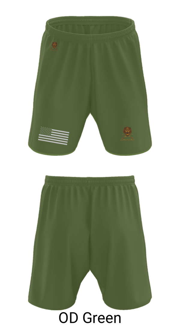 Athletic Shorts With Pockets, 1-9 cav, Army, Teamtime, Team time, sublimation, custom sports apparel, team uniforms, spirit wear, spiritwear, sports uniforms, custom shirts, team store, custom team store, fundraiser sports, apparel fundraiser