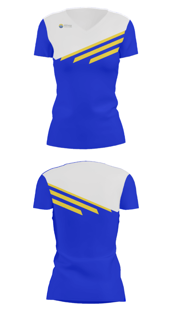 Women's Short Sleeve Vneck Shirt, St Clair Co Roe Safe School, Spirit Store, Teamtime, Team time, sublimation, custom sports apparel, team uniforms, spirit wear, spiritwear, sports uniforms, custom shirts, team store, custom team store, fundraiser sports, apparel fundraiser