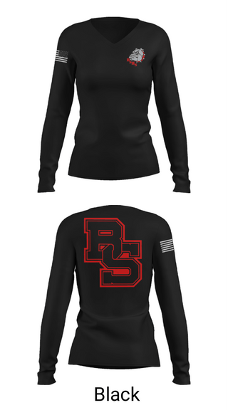 Women's Long Sleeve Vneck Shirt, Boiling Springs High School Wrestling, Wrestling, Teamtime, Team time, sublimation, custom sports apparel, team uniforms, spirit wear, spiritwear, sports uniforms, custom shirts, team store, custom team store, fundraiser sports, apparel fundraiser