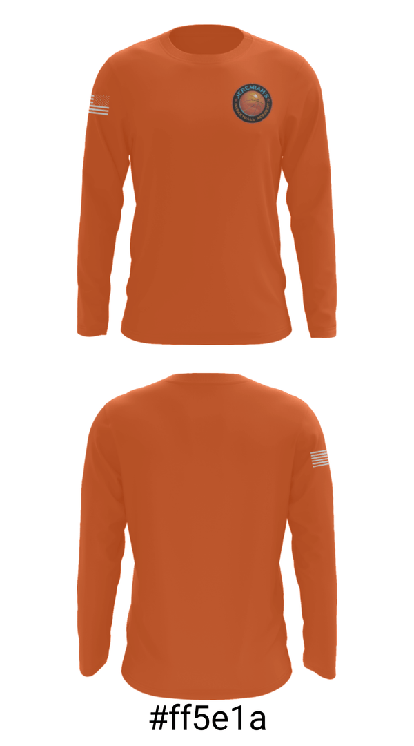 Long Sleeve Performance Shirt, Jeremiah’s Basketball Academy, Men's Basketball, Teamtime, Team time, sublimation, custom sports apparel, team uniforms, spirit wear, spiritwear, sports uniforms, custom shirts, team store, custom team store, fundraiser sports, apparel fundraiser