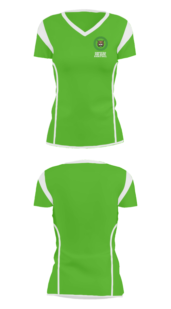 Women's Short Sleeve Vneck Shirt, Hempstead High School Basketball, Women's Basketball, Teamtime, Team time, sublimation, custom sports apparel, team uniforms, spirit wear, spiritwear, sports uniforms, custom shirts, team store, custom team store, fundraiser sports, apparel fundraiser