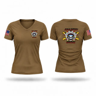 Womens Short Sleeve Vneck Shirt, Master Fitness Trainer, Army, Teamtime, Team time, sublimation, custom sports apparel, team uniforms, spirit wear, spiritwear, sports uniforms, custom shirts, team store, custom team store, fundraiser sports, apparel fundraiser